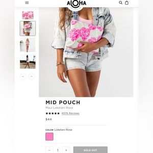 Aloha Collection Maui Lakeland Rose Mid Pouch